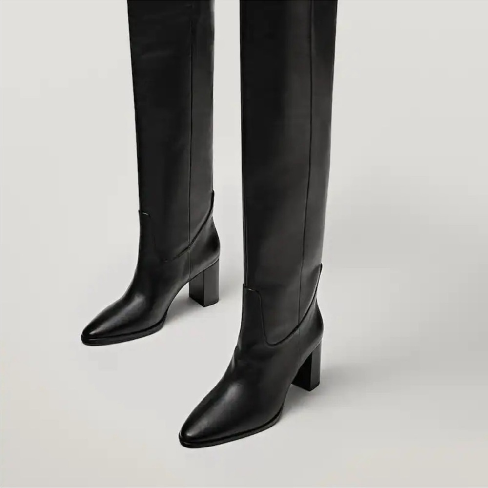 Massimo Dutti Tall Leather Boots